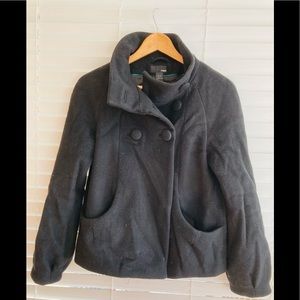 Black H&M Coat with Button Enclosure